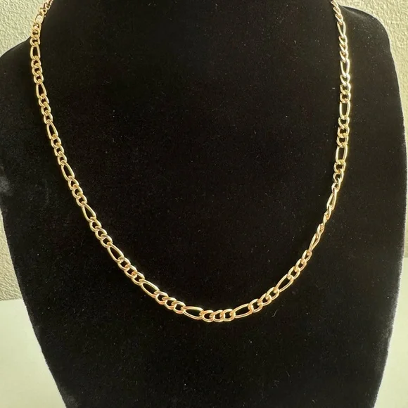 Figaro Curb Link Chain Necklace - Picture 2 of 8